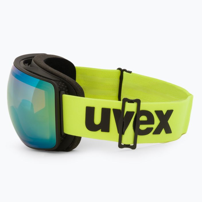 Slidinėjimo akiniai UVEX Compact FM juodi matiniai/veidrodiniai oranžiniai 55/0/130/23 4