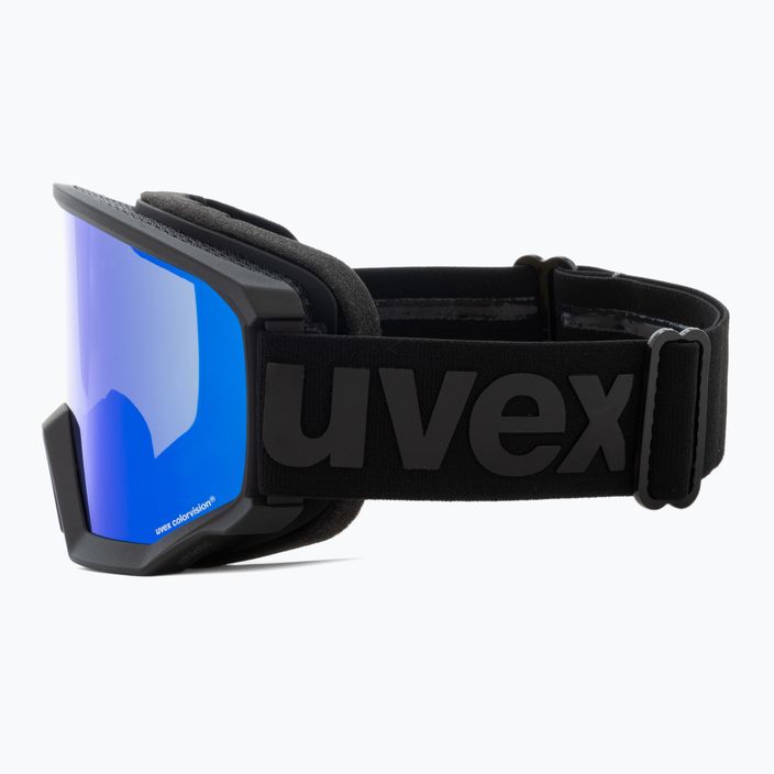 Slidinėjimo akiniai UVEX Athletic CV black mat/mirror blue colorvision green 55/0/527/20 4