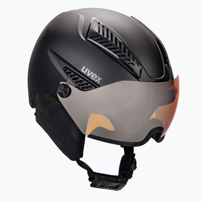 Moteriškas slidinėjimo šalmas UVEX Hlmt 600 visor black 56/6/236/20