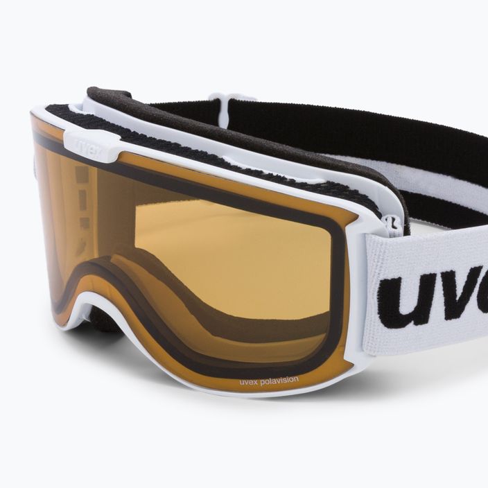 Slidinėjimo akiniai UVEX Skyper P balti matiniai/poliaregėjimo rudi/skaidrūs 55/0/444/1030 5