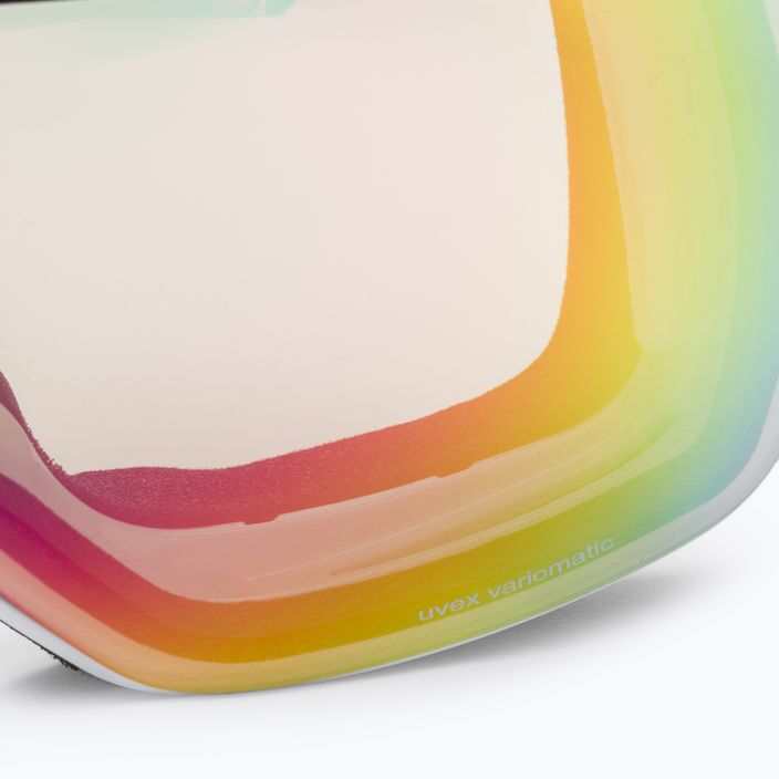 Slidinėjimo akiniai UVEX Compact V white/mirror rainbow variomatic 55/0/142/10 5