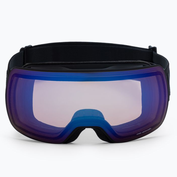 Slidinėjimo akiniai UVEX Compact V black matt/mirror blue variomatic 55/0/142/20 2