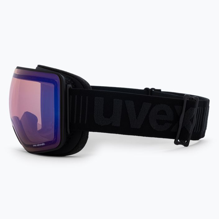 Slidinėjimo akiniai UVEX Compact V black matt/mirror blue variomatic 55/0/142/20 4