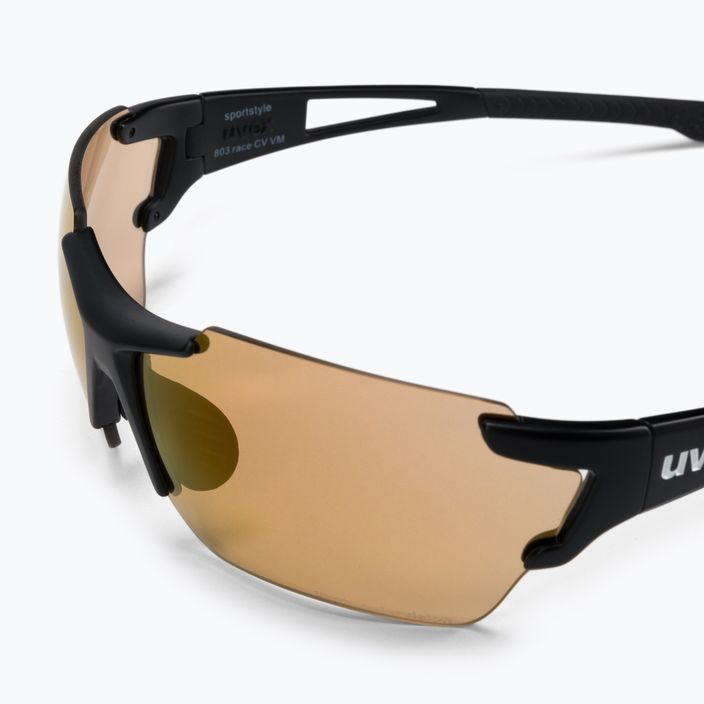 UVEX Sportstyle 803 R CV V juodi matiniai/colorvision litemirror raudoni variomatiniai dviračių akiniai 53/2/041/2206 5