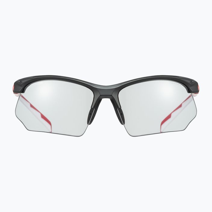 UVEX Sportstyle 802 V juodai raudoni balti/variomatiniai dūminiai dviratininkų akiniai 53/0/872/2301 6