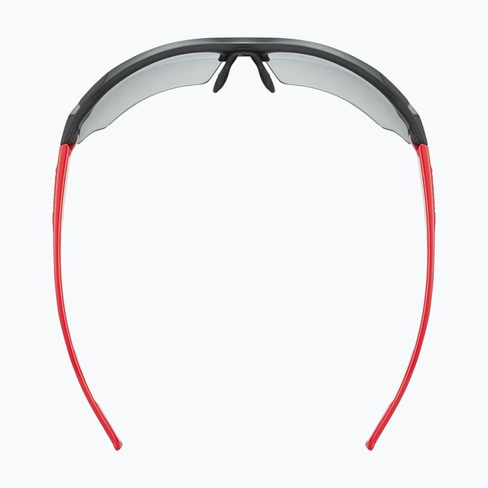 UVEX Sportstyle 802 V juodai raudoni balti/variomatiniai dūminiai dviratininkų akiniai 53/0/872/2301 8