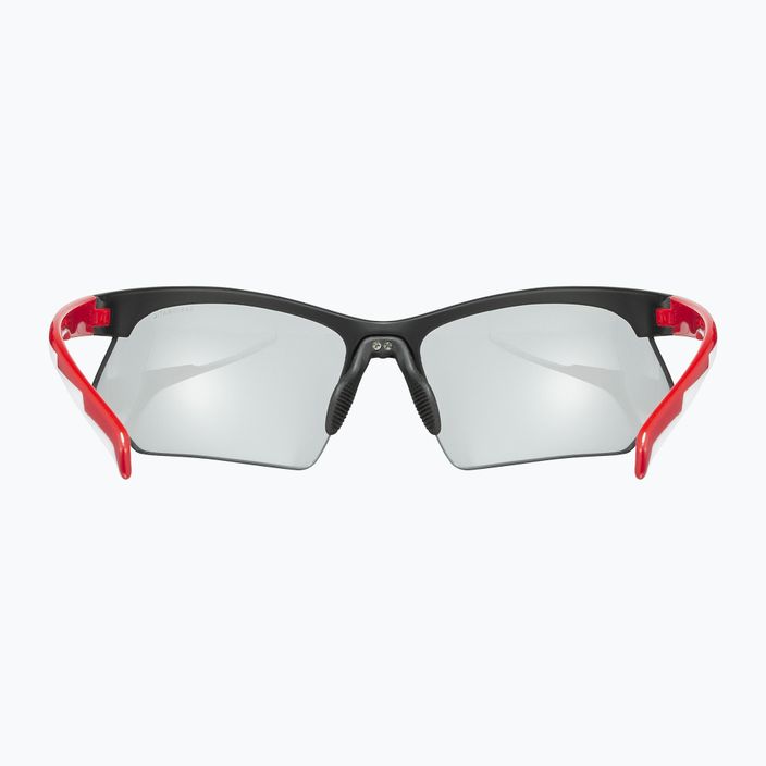 UVEX Sportstyle 802 V juodai raudoni balti/variomatiniai dūminiai dviratininkų akiniai 53/0/872/2301 9