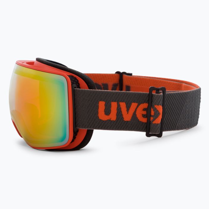 Slidinėjimo akiniai UVEX Compact FM oranžiniai matiniai/veidrodiniai rainbow rose 55/0/130/30 4