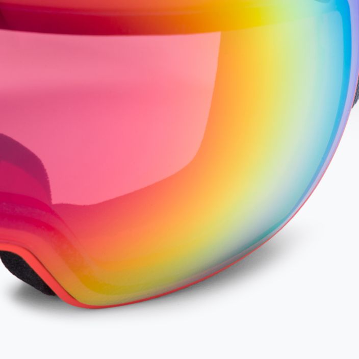 Slidinėjimo akiniai UVEX Compact FM oranžiniai matiniai/veidrodiniai rainbow rose 55/0/130/30 5