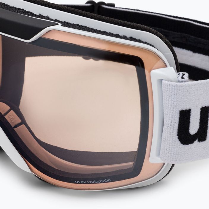 Slidinėjimo akiniai UVEX Downhill 2000 V white/mirror silver variomatic 55/0/123/11 5