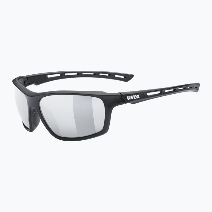 UVEX Sportstyle 229 juodi matiniai/šviesiai sidabriniai akiniai nuo saulės 53/2/068/2216 4