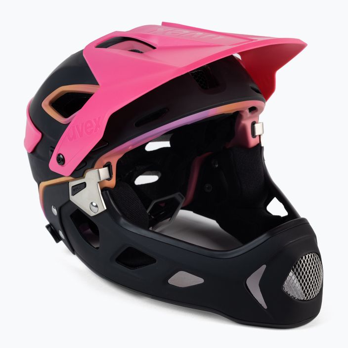 UVEX dviratininko šalmas Jakkyl HDE BOA juodas/rožinis S4109780615