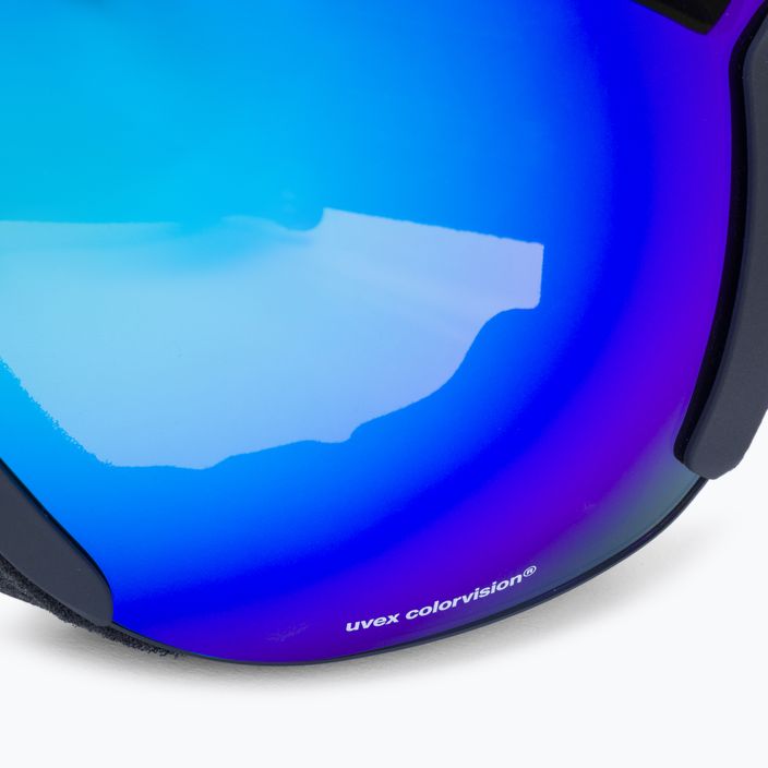 UVEX Downhill 2100 CV slidinėjimo akiniai juodi matiniai/veidrodiniai mėlyni colorvision žali 55/0/392/20 5