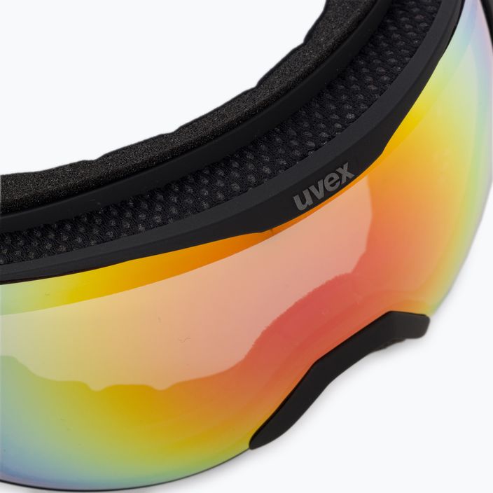 UVEX Downhill 2100 V slidinėjimo akiniai juodi matiniai/veidrodiniai vaivorykštiniai variomatiniai/skaidrūs 55/0/391/2030 5