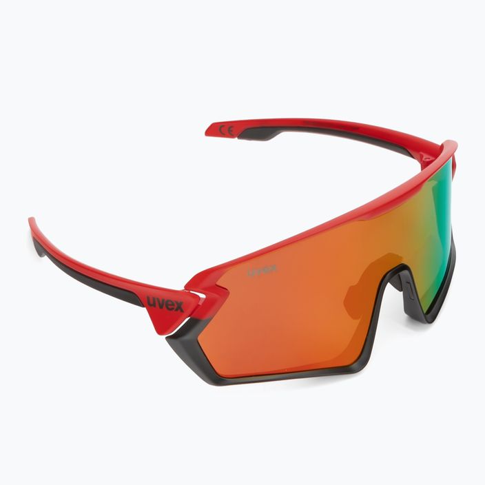 UVEX Sportstyle 231 raudoni matiniai/veidrodiniai raudoni dviratininko akiniai S5320653216