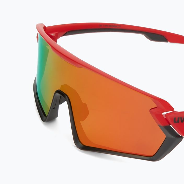 UVEX Sportstyle 231 raudoni matiniai/veidrodiniai raudoni dviratininko akiniai S5320653216 5