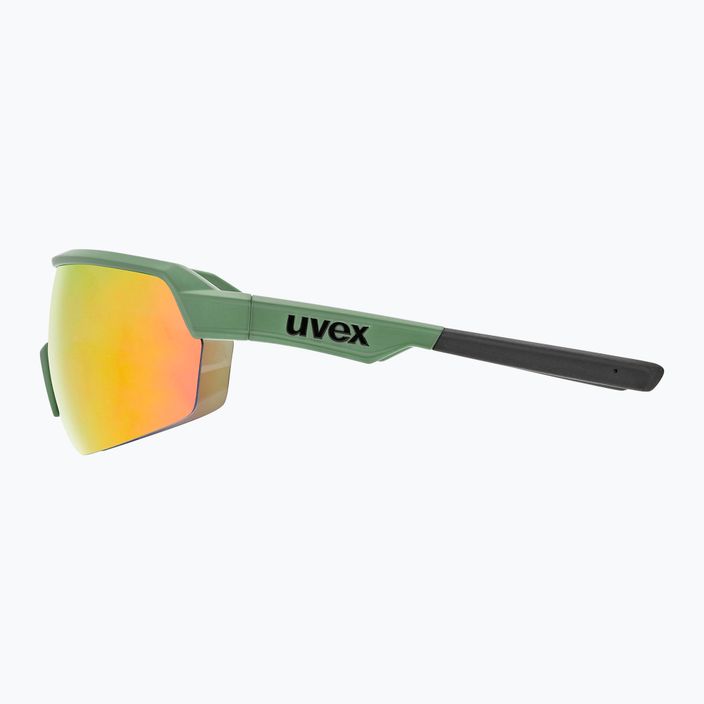 UVEX Sportstyle 227 olive mat/mirror red dviratininkų akiniai S5320667716 7