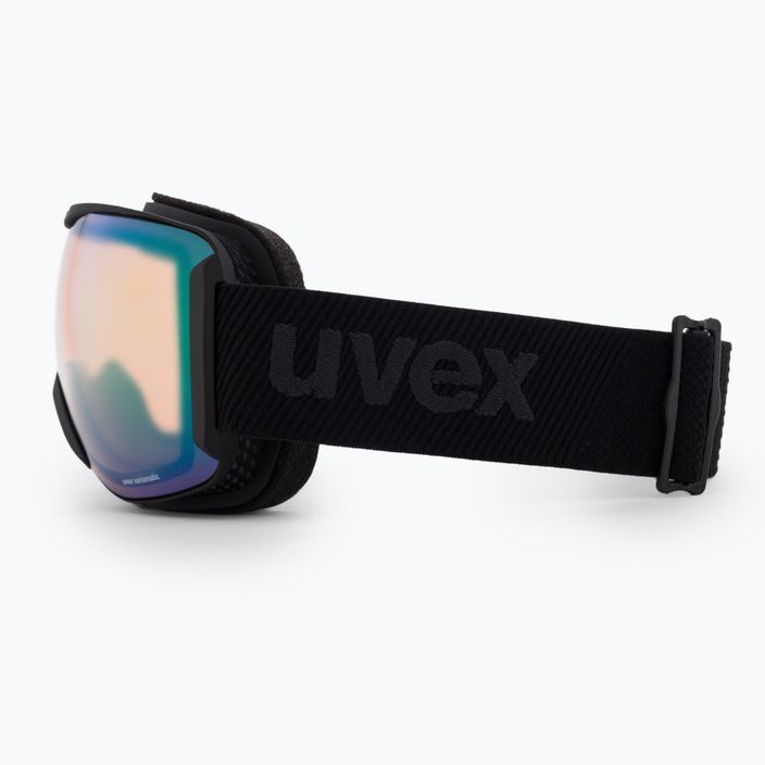Slidinėjimo akiniai UVEX Downhill 2100 V black mat/mirror green variomatic/clear 55/0/391/2130 4