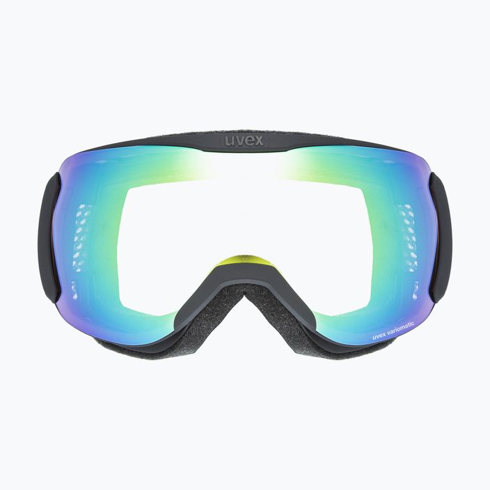 Slidinėjimo akiniai UVEX Downhill 2100 V black mat/mirror green variomatic/clear 55/0/391/2130 6