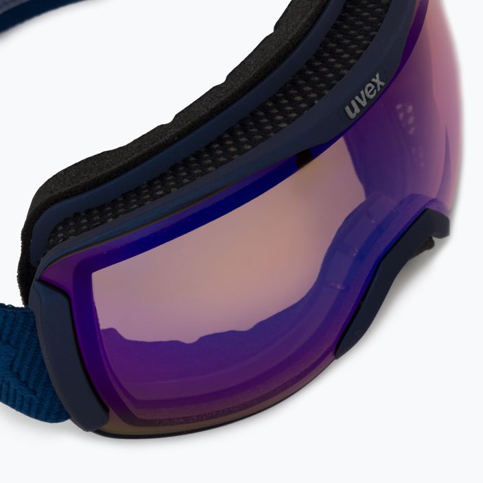 Slidinėjimo akiniai UVEX Downhill 2100 V navy mat/mirror blue variomatic/clear 55/0/391/4030 5
