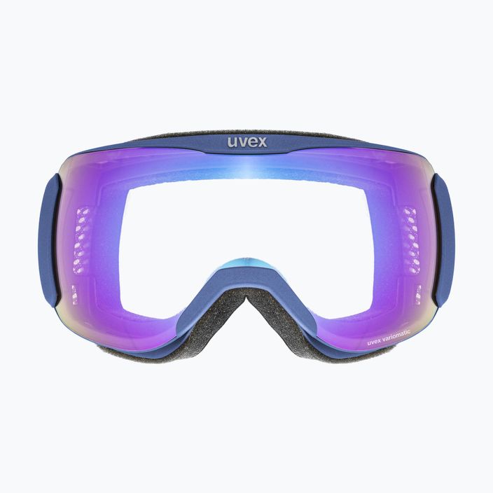 Slidinėjimo akiniai UVEX Downhill 2100 V navy mat/mirror blue variomatic/clear 55/0/391/4030 6