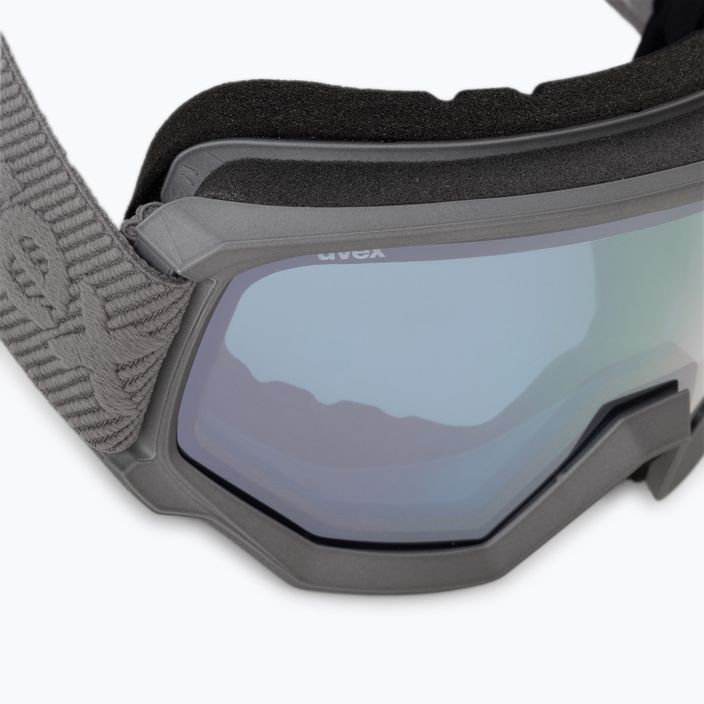 UVEX Athletic FM slidinėjimo akiniai rhino matiniai/veidrodiniai sidabriniai mėlyni 55/0/520/5230 5