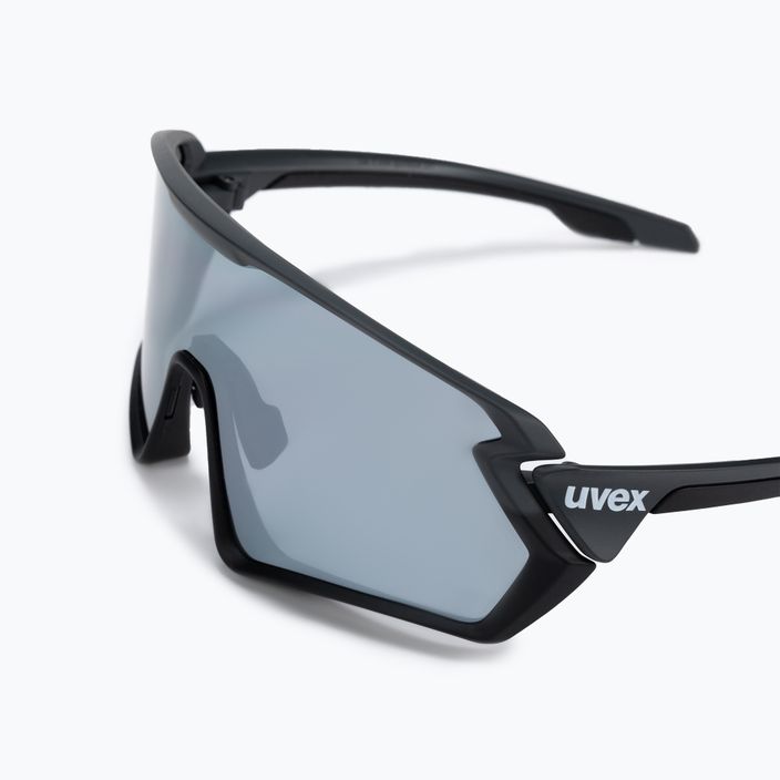 UVEX Sportstyle 231 pilki, juodi, matiniai, veidrodiniai, sidabriniai dviratininko akiniai S5320652506 5