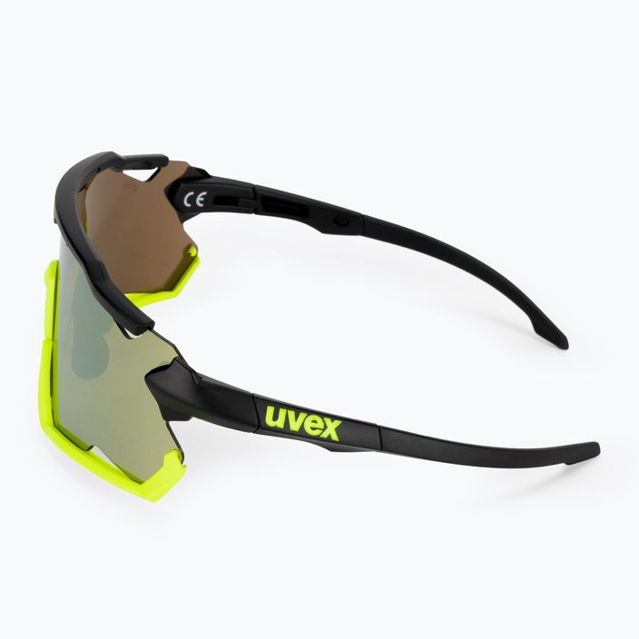 UVEX Sportstyle 228 juodai geltoni matiniai / veidrodiniai geltoni dviratininko akiniai 53/2/067/2616 4