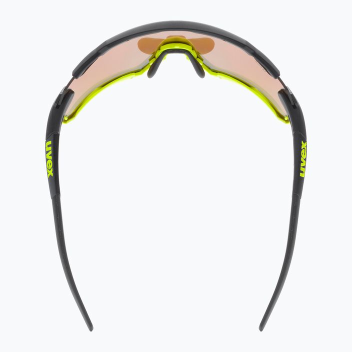 UVEX Sportstyle 228 juodai geltoni matiniai / veidrodiniai geltoni dviratininko akiniai 53/2/067/2616 6