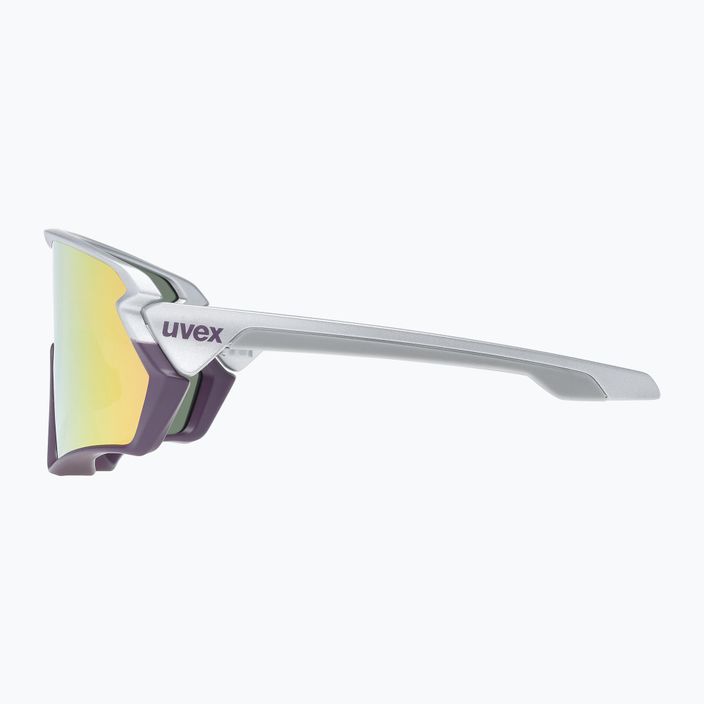 UVEX Sportstyle 231 sidabriniai slyvų matiniai/veidrodiniai raudoni dviratininkų akiniai S5320655316 10