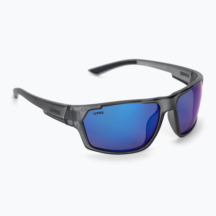 UVEX Sportstyle 233 P dūminiai matiniai/poliarinio matymo veidrodiniai mėlyni dviratininkų akiniai 53/2/097/5540