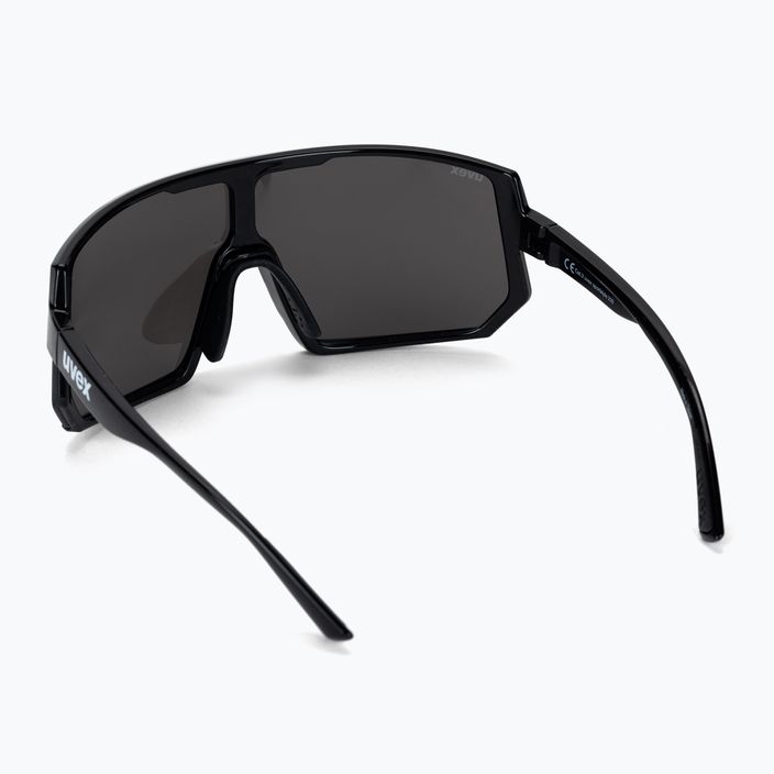 UVEX Sportstyle 235 juodi matiniai/veidrodiniai sidabriniai dviratininko akiniai 53/3/003/2216 2