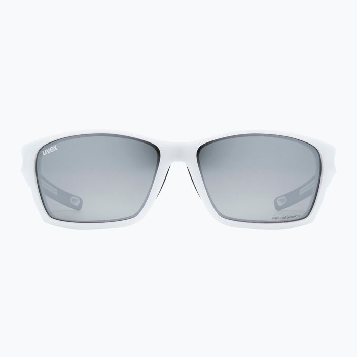 Dviratininko akiniai UVEX Sportstyle 232 P white mat/polavision mirror silver S5330028850 7