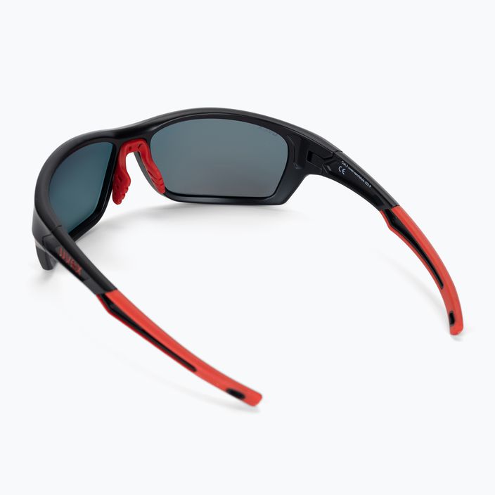 UVEX Sportstyle 232 P juodi matiniai raudoni/poliariniai veidrodiniai raudoni dviratininkų akiniai S5330022330 2
