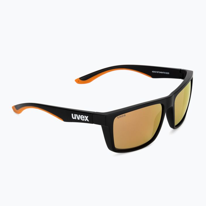 Uvex Lgl 50 CV juodi matiniai / veidrodiniai šampano spalvos akiniai nuo saulės 53/3/008/2297