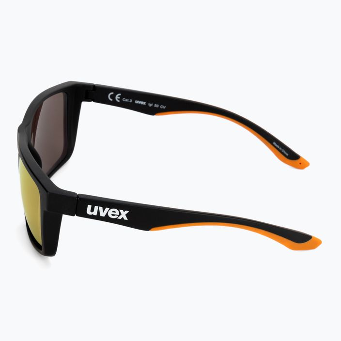Uvex Lgl 50 CV juodi matiniai / veidrodiniai šampano spalvos akiniai nuo saulės 53/3/008/2297 4