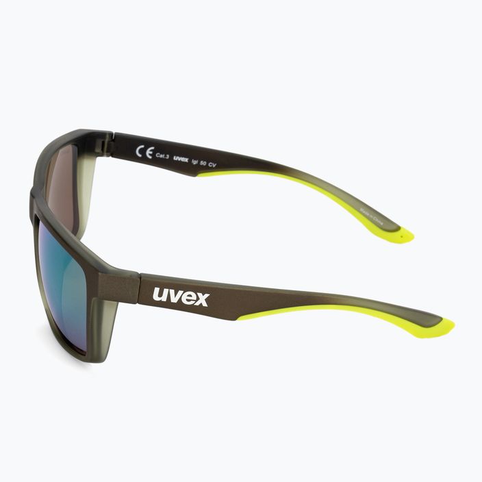 Uvex Lgl 50 CV alyvuogių matinės spalvos / veidrodiniai žali akiniai nuo saulės 53/3/008/7795 4