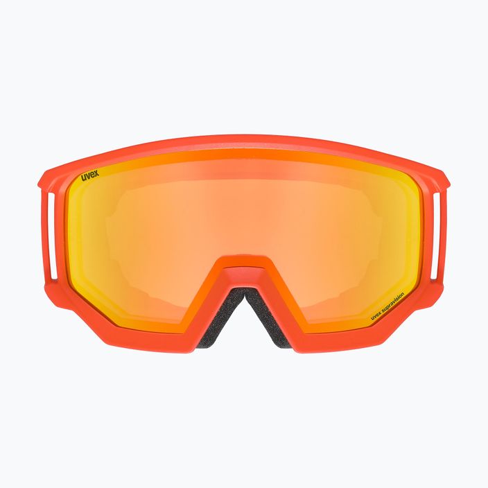 Slidinėjimo akiniai UVEX Athletic FM fierce raudoni matiniai/veidrodiniai oranžiniai 55/0/520/3130 6