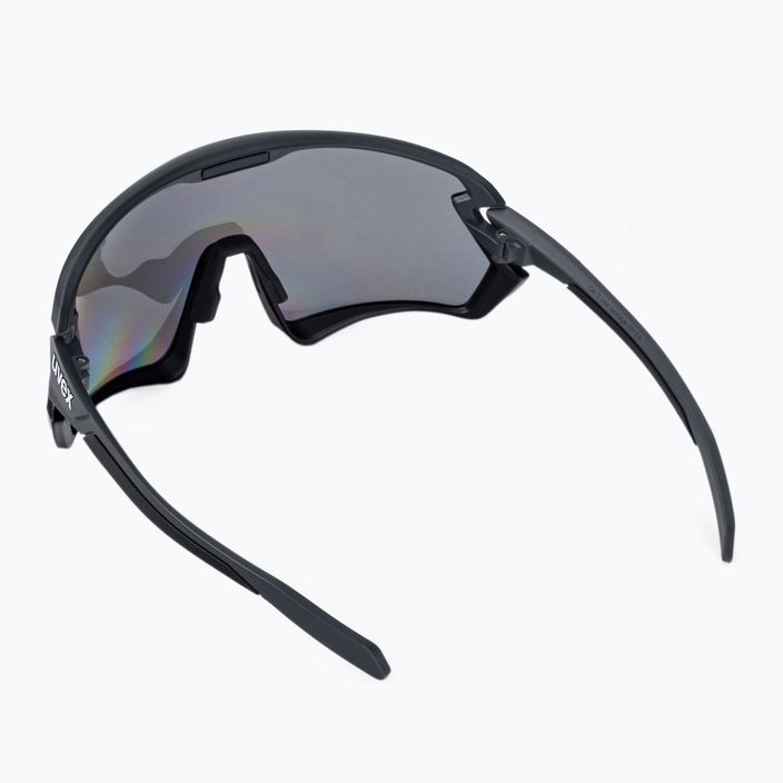 UVEX Sportstyle 231 2.0 pilkai juodi matiniai/veidrodiniai sidabriniai dviratininko akiniai 53/3/026/2506 2