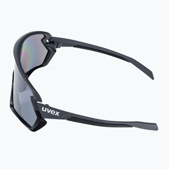 UVEX Sportstyle 231 2.0 pilkai juodi matiniai/veidrodiniai sidabriniai dviratininko akiniai 53/3/026/2506 4