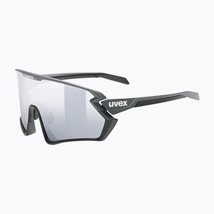 UVEX Sportstyle 231 2.0 pilkai juodi matiniai/veidrodiniai sidabriniai dviratininko akiniai 53/3/026/2506 5