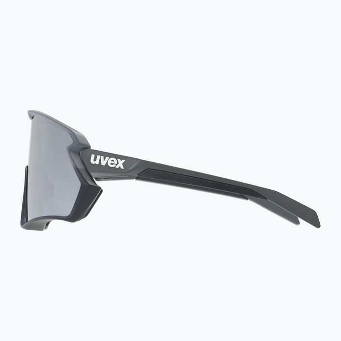 UVEX Sportstyle 231 2.0 pilkai juodi matiniai/veidrodiniai sidabriniai dviratininko akiniai 53/3/026/2506 7