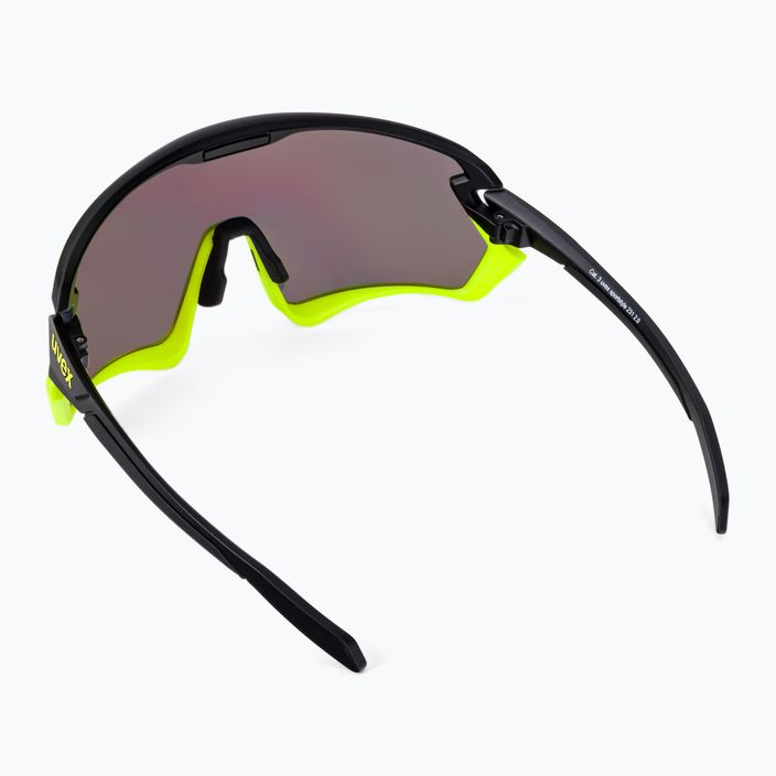 UVEX Sportstyle 231 2.0 juodai geltoni matiniai / veidrodiniai geltoni dviratininko akiniai 53/3/026/2616 2