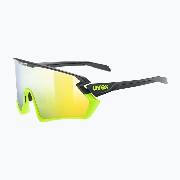 UVEX Sportstyle 231 2.0 juodai geltoni matiniai / veidrodiniai geltoni dviratininko akiniai 53/3/026/2616 5