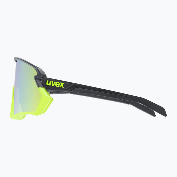 UVEX Sportstyle 231 2.0 juodai geltoni matiniai / veidrodiniai geltoni dviratininko akiniai 53/3/026/2616 7