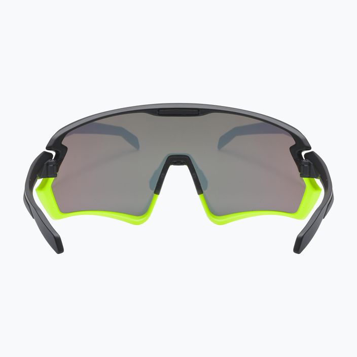 UVEX Sportstyle 231 2.0 juodai geltoni matiniai / veidrodiniai geltoni dviratininko akiniai 53/3/026/2616 9