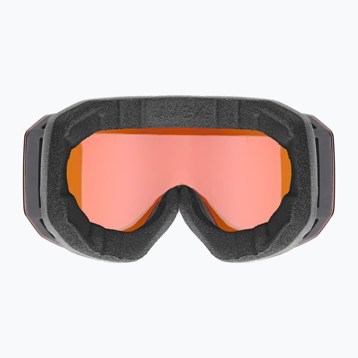UVEX Evidnt Attract CV S2 slidinėjimo akiniai juodi matiniai / veidrodiniai raudoni / oranžiniai / skaidrūs 3
