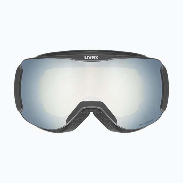 UVEX Downhill 2100 CV slidinėjimo akiniai juodi matiniai / veidrodiniai balti / spalvoti žali 2