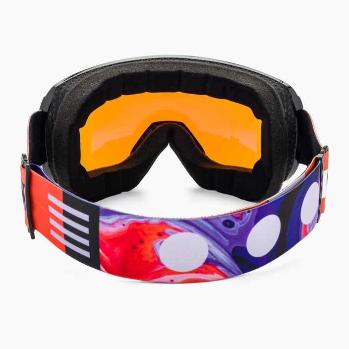 UVEX Downhill 2100 CV S2 slidinėjimo akiniai juodi blizgūs/veidrodiniai raudoni/spalvoti oranžiniai 3