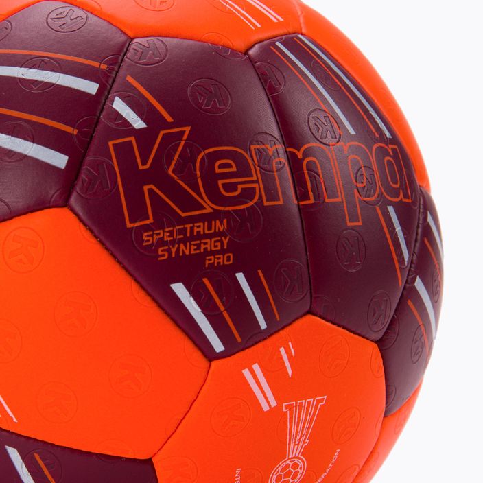 Kempa Spectrum Synergy Pro rankinio kamuolys raudonas/oranžinis 2 dydis 4